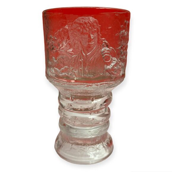 LOTR 2001 Lord of the Rings Glass Collection Frodo Cup Goblet Hobbit BK - Picture 1 of 6